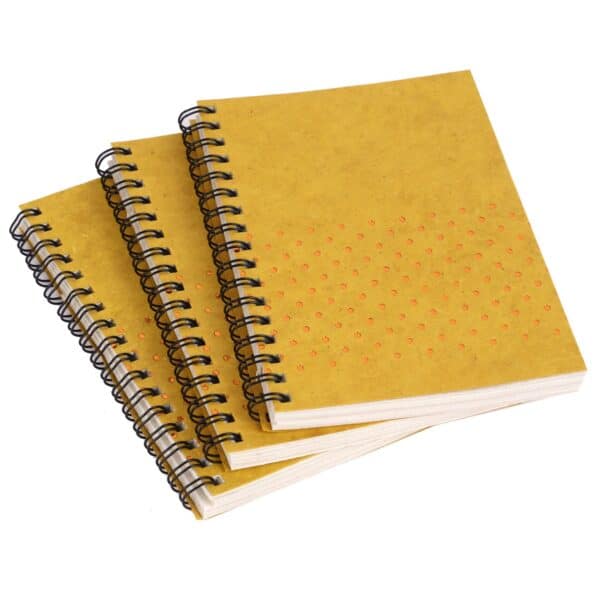 A5 Hemp GoldFoil Debossed Wiro Diary
