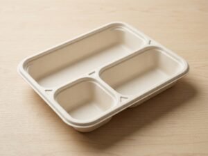 Leak-Proof 3-Compartment Hemp Pulp Meal Trays (Pack of 100)
